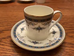 Beautiful VTG Grasmere Blue Minton Fine Bone China Demitasse Cups and Saucers hold 4 ounces. Cups are 2 1/4 inches tall...