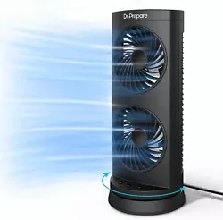 【110° Widespread Oscillation】A simple press on the “swing” button allows the tower fan to oscillate...