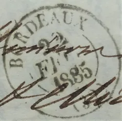 Lettre 1835 sans cachet rare bordeaux 22 fevrier 1835-vabre.
