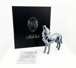 Wolf Spirit by Richard Orlinski, 2022Special limited edition sculpture in metallic pearl grey finish.5.5 x 5.1 x 1.6...