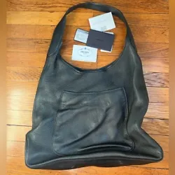 Prada Sacca Nero Bag - Large Black Leather Hobo Bag WITH AUTHENTICITY CARD. In very good condition, I’ve been the...