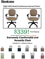 The Famous Steelcase Uno Office Desk & Conference Chair. Steelcase is one of the top office furniture manufacturers in...