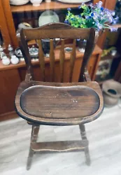 Antique Childrens Wooden high chair