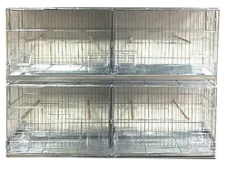 Double Breeding Breeder Bird Flight Cages. Features include: Two Galvanized Cages. Each cage has a spring lock breeding...