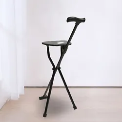 Folding Walking Stick with Seat Cane Travel Hiking Chair Stool Tripod Portable. Its Ergonomic Design Ensures...