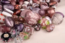 These high quality, handmade glass lampwork beads are all big and beautiful. You will receive 55 grams of randomly...