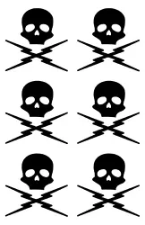 Set of 6 Death Proof Vinyl D ecals Stickers. Car and boat decals and graphics. Dishes & Mugs - hand wash or top rack...