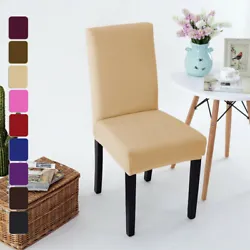 This dining chair slipcovers are made of elastic fiber and stretchy spandex fabric, soft, comfortable and wrinkle...