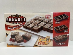 Perfect Brownie Pan Set, Non-Stick, Bake, Slice and Serve, As Seen on TV - NEW. Condition is 