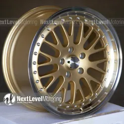 Four (4) Circuit Performance CP21 18x8.5 Gold 5x114.3 +35mm Wheels. Lip Specs 2.5″ Machined Stepped Lip. Genuine...