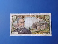Billet De 5 francs Pasteur De 1966 , Billet en état de Circulation , trous depinglage, tâches, envoie soigner sous...
