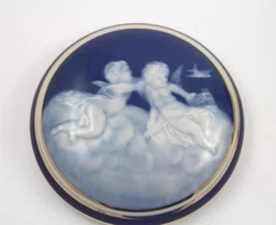 Camille Tharaud dresser jar. Did you move recently?. Does have a rough cut bottom & a lid rim-it was made that way....