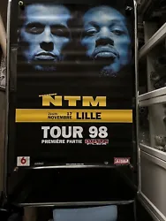 supreme NTM / Busta Flex ,affiche Tour Concert Lille 17 novembre 1998. Très bon état68X97cm