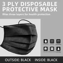3 Layers of Protection: Made of high-quality non-woven material, the bl a ck disposable masks are skin-friendly,...