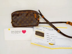 Authentic Louis Vuitton Monogram Marly Bandouliere Shoulder Crossbody Bag with COA. Louis Vuitton Monogram canvas Marly...