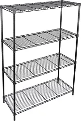Expand your space! SUPER DEAL 4-Shelf Shelving Unit. Weight Capacity Per Shelf 80lbs.