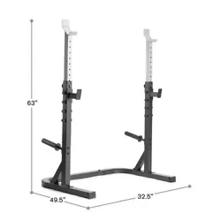 Model #: WEBE29120. Weider Attack Series Olympic Squat Rack, 310lb Weight Limit. Independent Squat Rack. Prioritize...