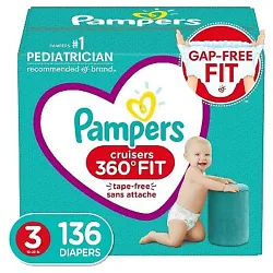 Pampers Cruisers 360 Fit is our best fit and protection for your active baby. Unlike regular taped diapers, our 360...
