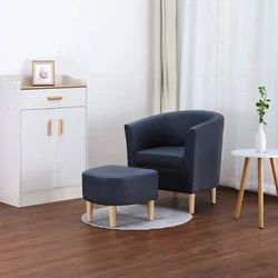 Solid wood legs provide great stability and durability to the accent chair. 1 × Sofa set. Premium Material - Faux...