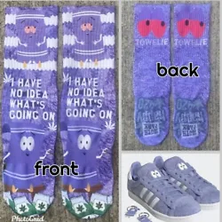 New custom made Towelie adidas Socks size 4-12 adults comment your size when purchasing all socks are front and back...