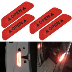 4 x Red Car OPEN Reflective Tape. Compatible With:Universal Fits All car models. We will work with you. Fit for...