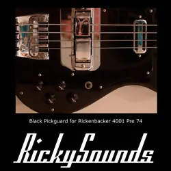 Pickguard noir sur mesure par Rickysounds, pour toute guitare basse Rickenbacker 4001 à partir de 1968. Ils sont...