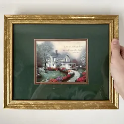 Beautiful matted and golden framed accent print Rare vintage 1999 Thomas Kinkade - both the detail and shading are...