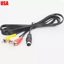 1 X 4 Pin S Video to 3 RCA TV Male Cable. 4 Pin S-Video to 3 RCA Cable. 3 RCA connectors: red, yellow, white. You may...