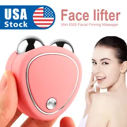 EMS Face Massage Roller Facial Wrinkle Remover Microcurrent Face Lift Machine. The product is only palm-sized, which is...