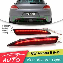 LED Rear Bumper Tail Light For VW Scirocco R 2011 2012 2013 2014 2015 Brake Lamp. For VW Scirocco R 2011-2015. LED Feu...