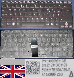 N6BBF.C0U, 149009811GB. VAIO SVE14A Series. Côté rouge / Red Side, BACKLIT. CLAVIER QWERTY UK - NEUF Pour UK QWERTY...