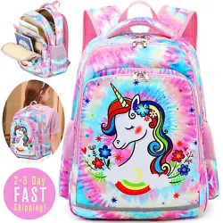 This material is durable waterproof polyester fabric. This painting unicorn school bag also the best choice for gifts...