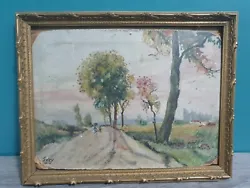Tableau peinture à l huile sur panneau ,   signé, XX ème,   theme paysage 