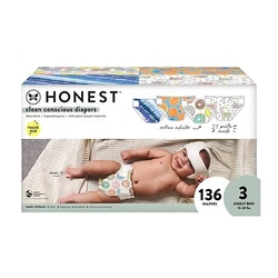 •New Honest Clean Conscious Diapers. Introducing our best diapering experience ever! Plus, a secure, comfy fit for...