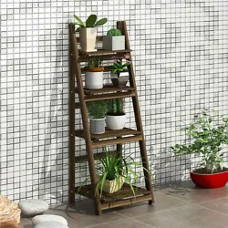 This wooden plant shelf is a perfect storage and decorate shelf for organize books, lovely plants or candles, kitchen...