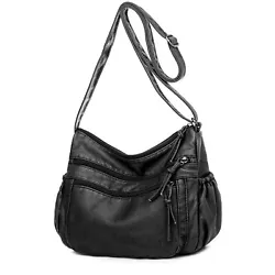 1 x PU Leather Crossbody Bag. This bag is mad of premim PU leater, features in soft, elastic, clear texture. PU leather...