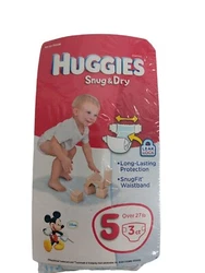Huggies Disney Snug N Dry Leak Lock Size 5 *SAMPLE* 3pk. Diapers Over 27lbs . Condition is New. Shipped with USPS First...