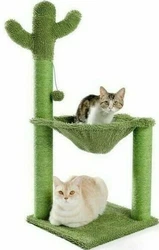 Arbre à Chat Hamac Cactus Boule de jeu Poteaux Corde Sisal Grattoir Panier Jouet Escalade.