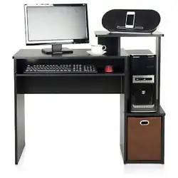 Features slide-out keyboard drawer, CPU Storage, and a non-woven drawer. This computer desk is easy to assemble with...