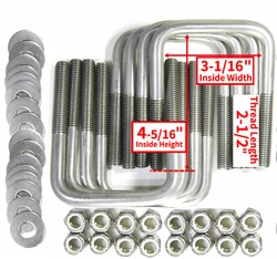 16 x Galvanized Nuts. 16 x Galvanized lock washers. 16 x Galvanized flat washers. - (2) Galvanized Nuts. - (2)...