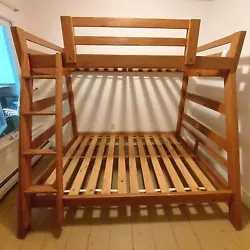 Bunk Bed for Adults and/or Kids Full Size Lower Twin Size Upper with Railing on both Sides of the Upper Bed Removable...