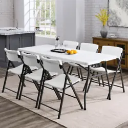 Make your next event a success with this lightweight 6-foot folding table from Mainstays. Sets up in seconds for extra...