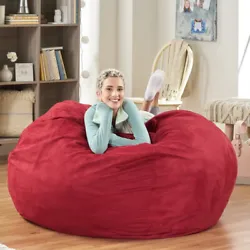 This adult lounger is filled with Eco-friendly recycled foam. Our large Bean Bag chair is a modern multi-functional...