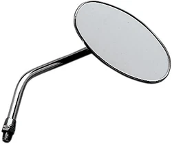 Universal Oval Mirror. 10mm mounting. Mirror is fully adjustable.
