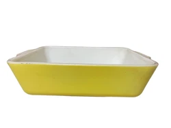 Vintage Pyrex Primary Yellow Refrigerator/ Casserole Dish 503-B, No Lid.
