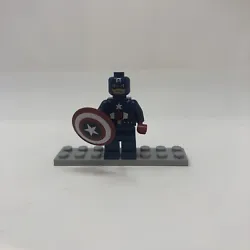 LEGO Marvel Super Heroes Captain America - dark blue suit minifigure 6865 Shield.