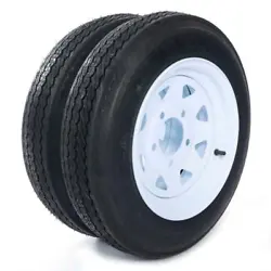 2 x Tires & Rims. Rim Finish: Painted White. Tire Size: 4.80 x 12. Quantity: 2 Pcs. Weight: 36.38 lbs. Color: Black....