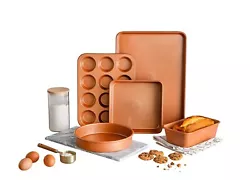 Gotham Steel Copper Nonstick Bakeware - Baking Pans, Cookie Sheets & Much More! This ceramic-coated bakeware is...
