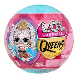 Unbox 9 Surprises with LOL Surprise Queens dolls, including fashions and majestic accessories! There are 5 pairs of...