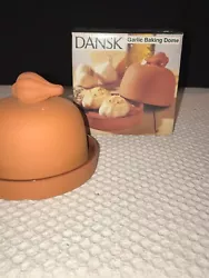 Hi, You are looking at a New In Box Dansk round terra cotta garlic baker server.